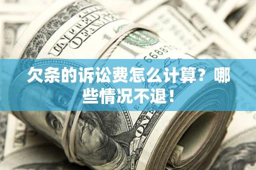 北京欠条的诉讼费怎么计算？哪些情况不退！