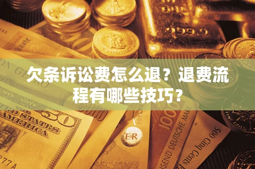 北京欠条诉讼费怎么退？退费流程有哪些技巧？
