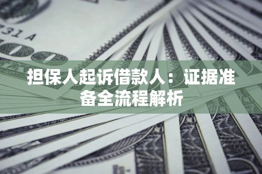 北京担保人起诉借款人：证据准备全流程解析
