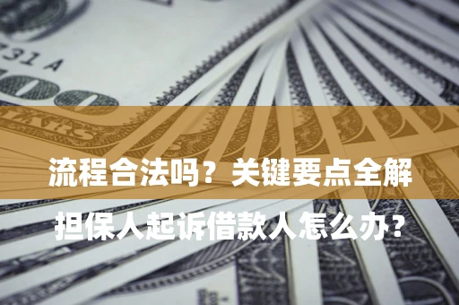 北京

担保人起诉借款人怎么办？流程合法吗？关键要点全解析