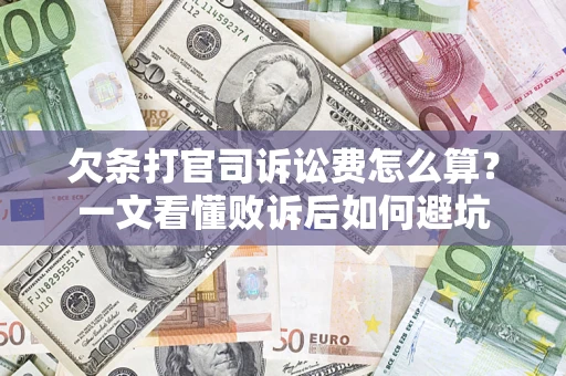 北京欠条打官司诉讼费怎么算？一文看懂败诉后如何避坑